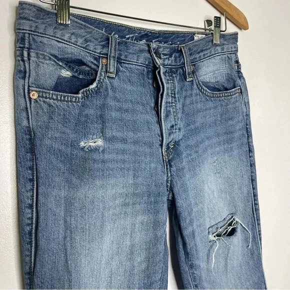 We The Free Free People High Rise Skinny Distressed Jeans Size 28 Size 6 - Picture 4 of 7